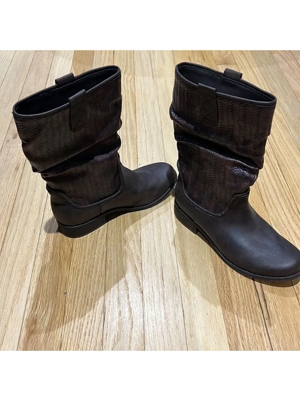 Girls Brown Tall Boots Size 5